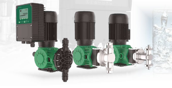 Proportional mechanical dosing pump range with microprocessor controller