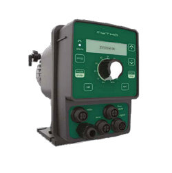Chemical dosing pumps with integrated pH and redox controllers