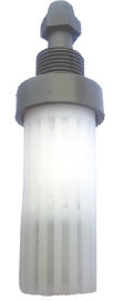 Dosing pump foot filter in polyethylene with non-return valve compatible with most dosing pumps