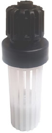 Dosing pump foot filter in polyethylene with non-return valve compatible with most dosing pumps