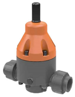 Pressure loading valves with manual adjustment manufactured in pvc and polypropylene