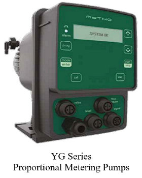 YG series surface mounted proportional metering pumps for multiple proportional dosing applications