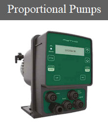 Proportional dosing pumps for pH control