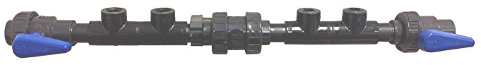Dosing system chemical injection manifold assembly for multiple water treatment applications