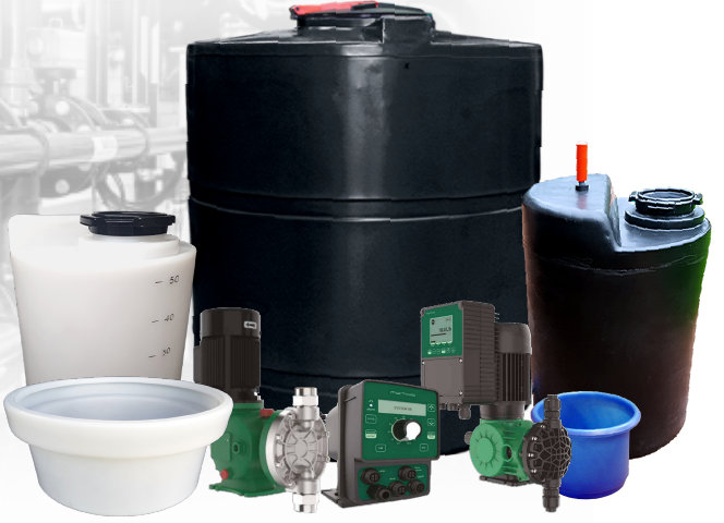 Chemical dosing tank bunds available 35 litres to 1000 litres capacity